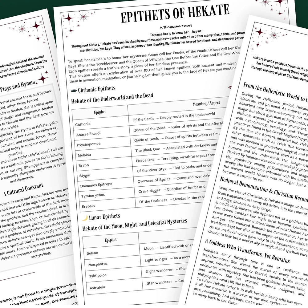 Hekate Grimoire المجلد 2: مصنف السحر المكون من 36 صفحة ومجلة الإملائي - السحر المستوحى من الأرض المجوفة Magick Grimoire، #5
