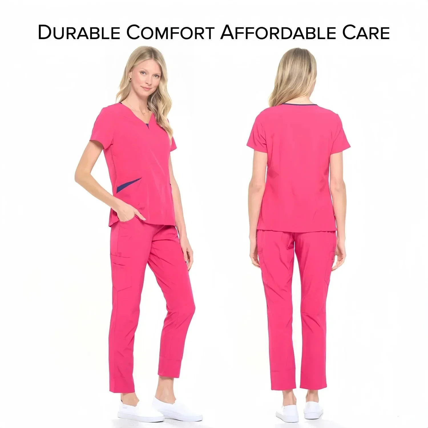 Uniforme de esteticista policromado, trajes cirúrgicos médicos, conjuntos de enfermagem para mulheres, calças superiores, artigos, uniforme de enfermeira, roupa de trabalho clínica