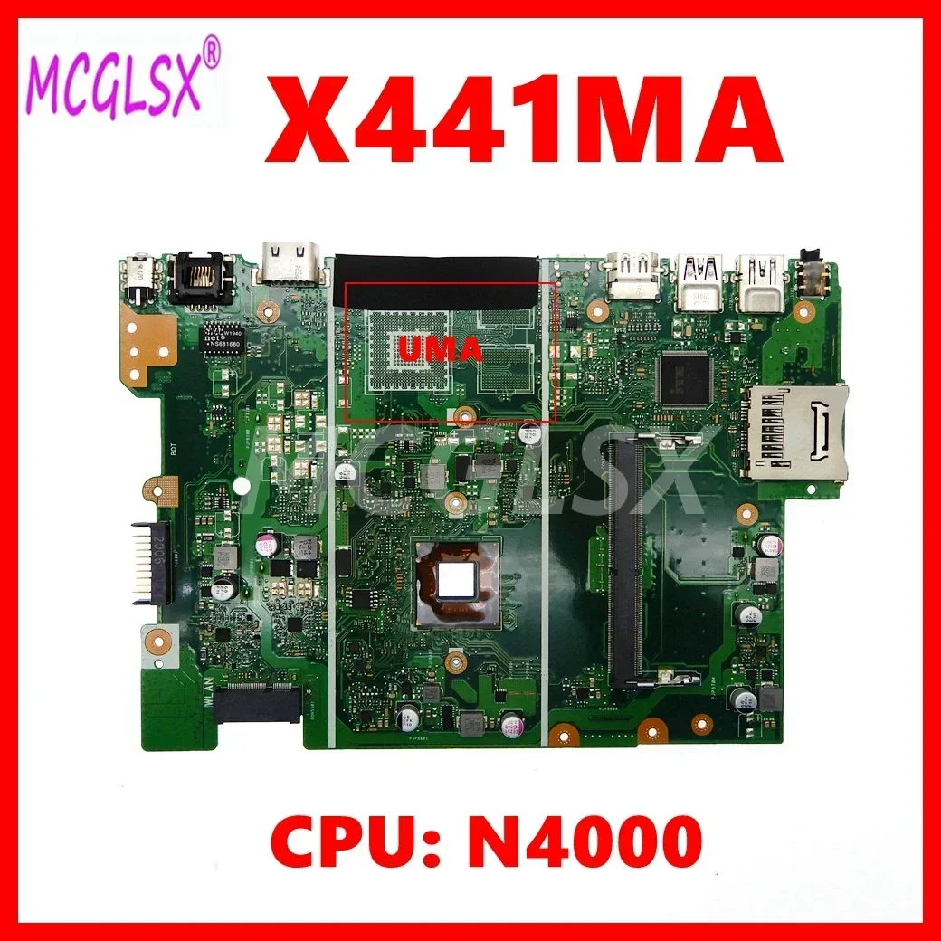 X441MA Laptop Motherboard Für Asus X441M X441MA A441M X441MB Notebook Mainboard Mit Intel Celeron 4 Core N4000 N5000 CPU UMA