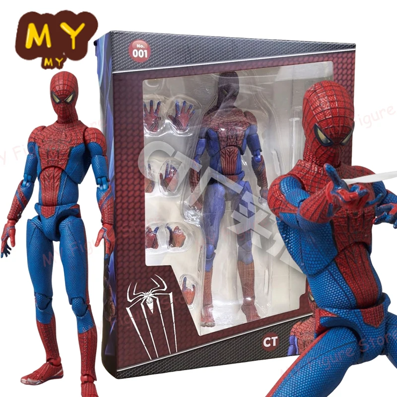 CT Toys Spiderman Mafex 001 Peter Parker Andrew Garfield Figure Shf Spiderman The Amazing Spider-Man Action Figure Toy Gift