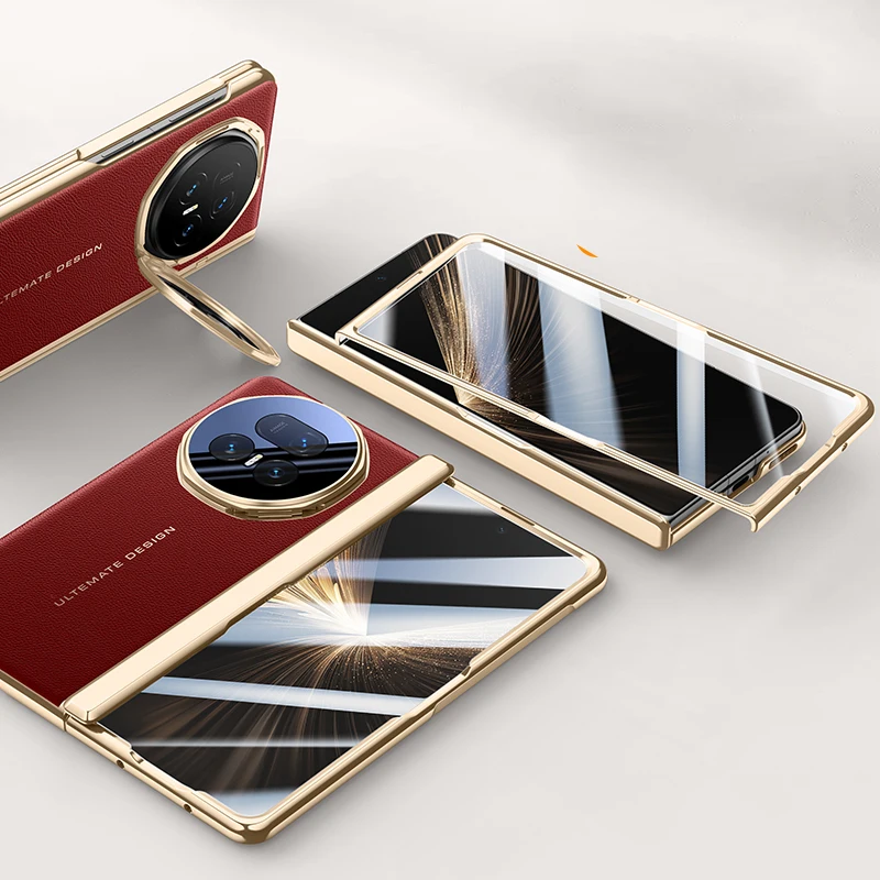 

Роскошный защитный чехол на петлях для Honor Magic V5 V 5 2025, официальный противоударный чехол на заднюю панель, чехол с подставкой из кожи