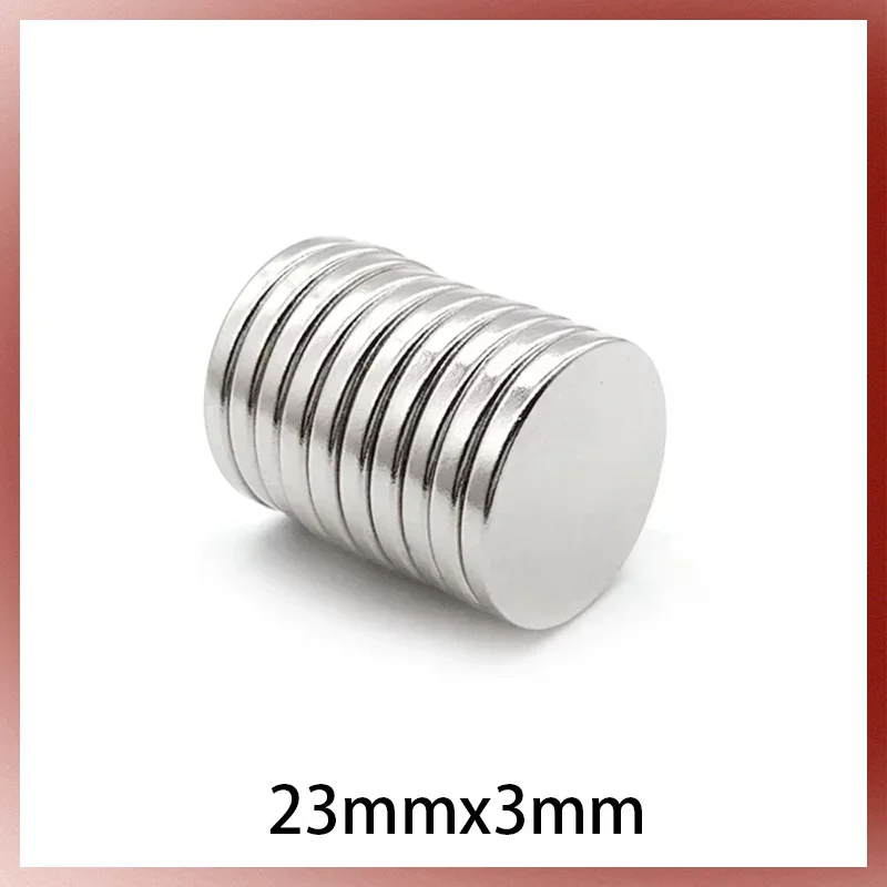 2/5/10/20PCS 23x3mm Rare Earth Strong Neodymium Magnets Small Round Magnetic Sheet Disc Permanent Fridge Magnets Fishing 23*3mm