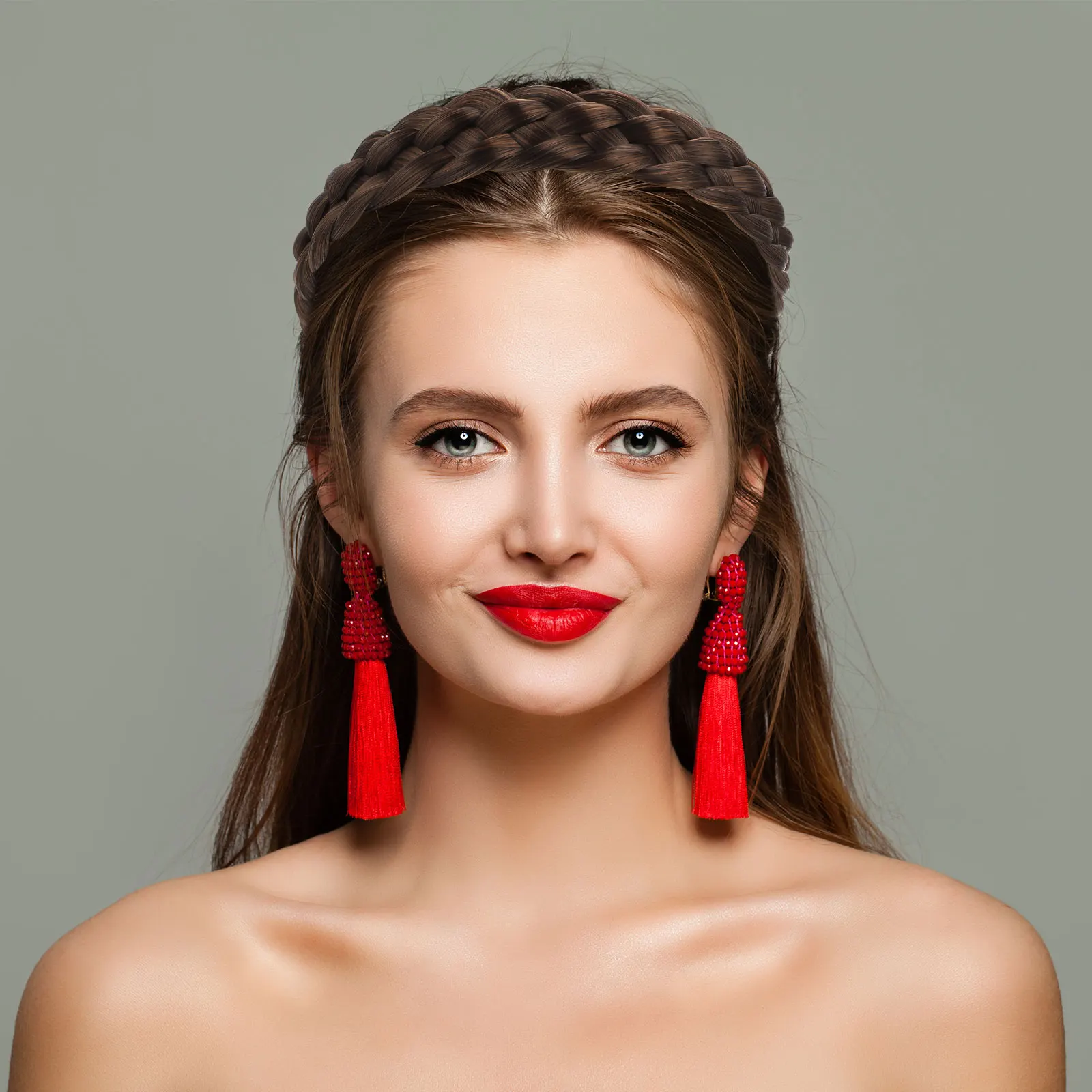 

Винтажные повязки на голову в богемном стиле, женская повязка на голову с косой, женская повязка для волос, удобный регулируемый ремешок, подходит для всех аксессуаров для волос