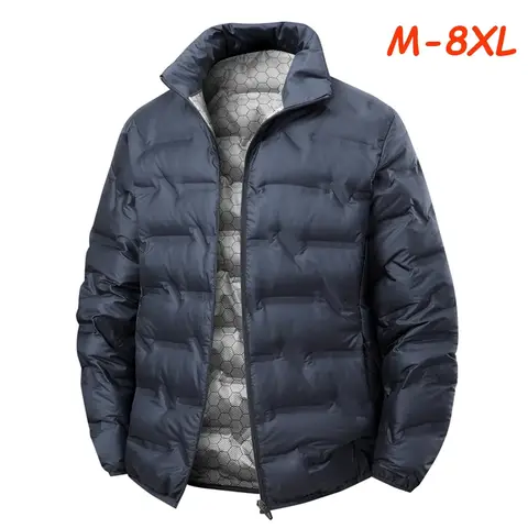 Men Winter New White Duck Down Jacket Warm Thick Stand Collar Windproof Puffer Jacket High Quality Waterproof Jacket Male 8XL