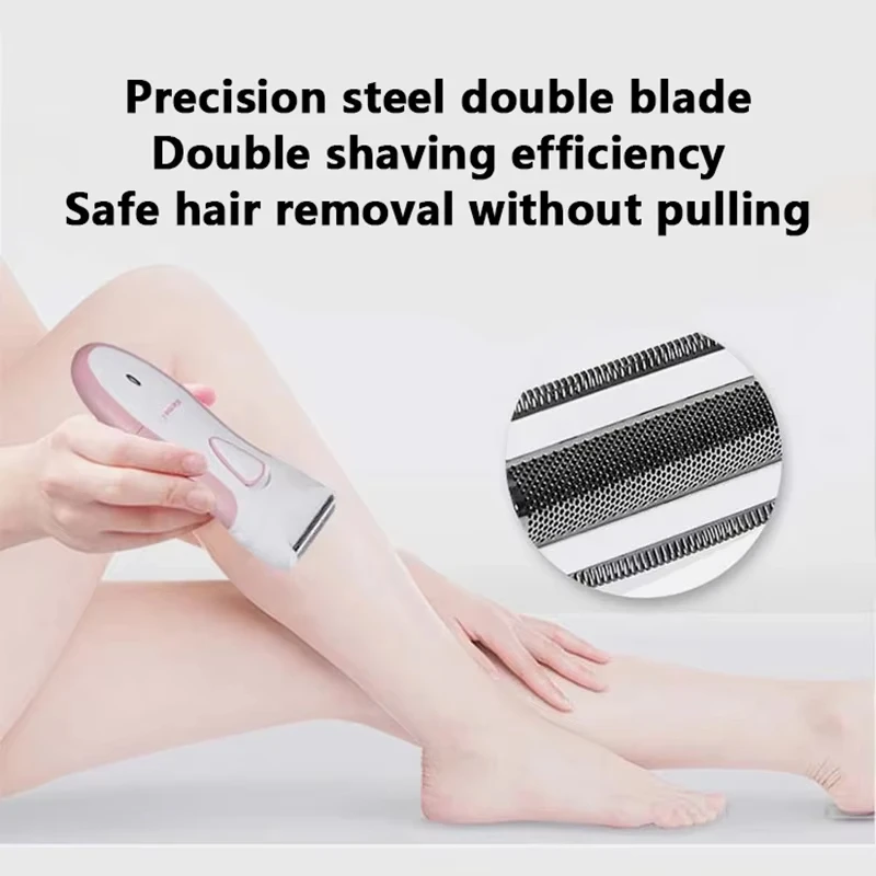 Kemei KM-5001 Women Electric Remover Rechargeable Ladies Shaver Portable Painless Razor Trimmer for Body Legs and Bikini Area