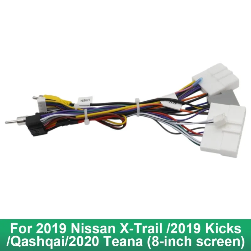 Power Wiring Harness Adapter For 2019 Nissan X-Trail Kicks Qashqai 2020 Teana 8 Inch Screen Android Radio