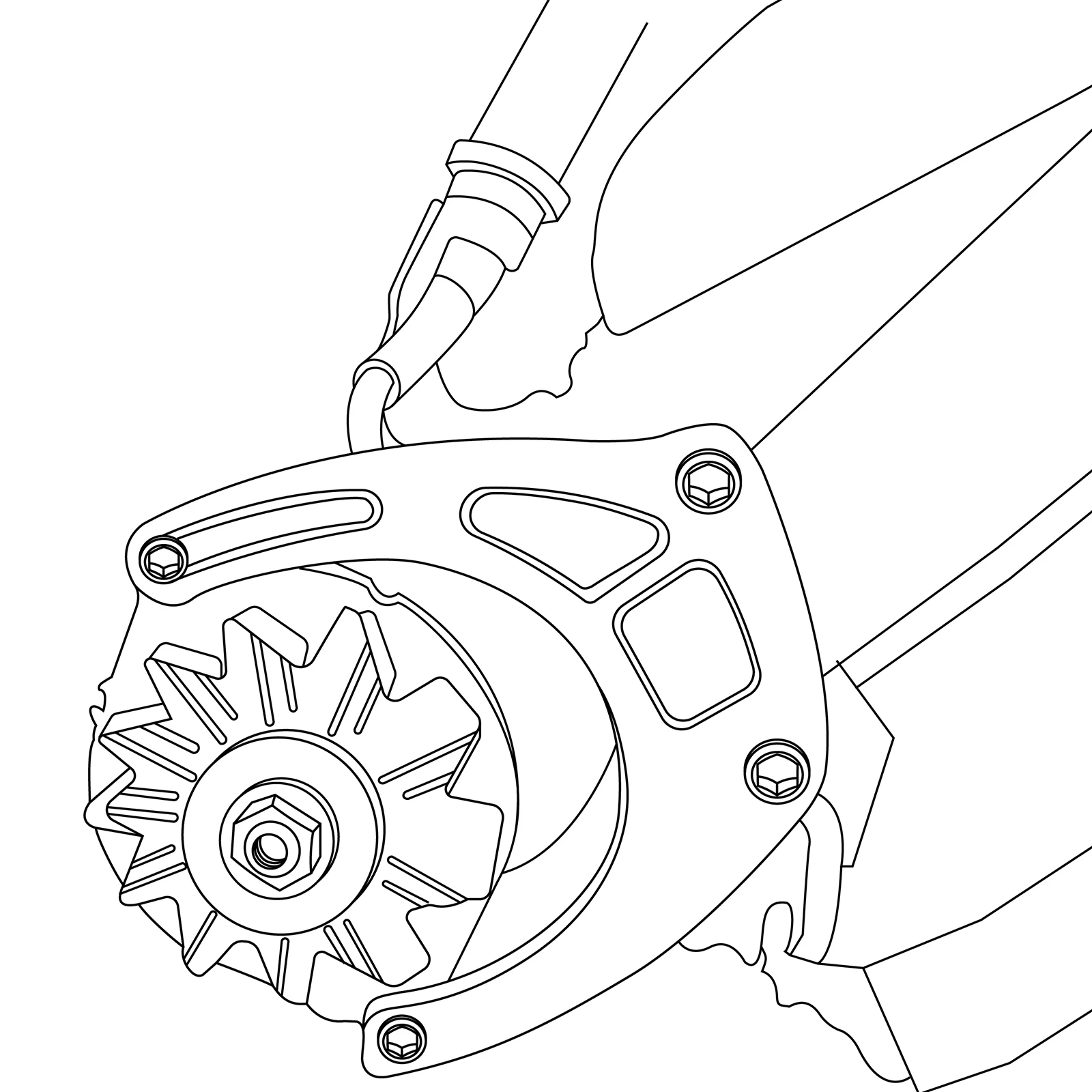 Short Water Pump Power Steering Bracket For Saginaw P series power steering pump
