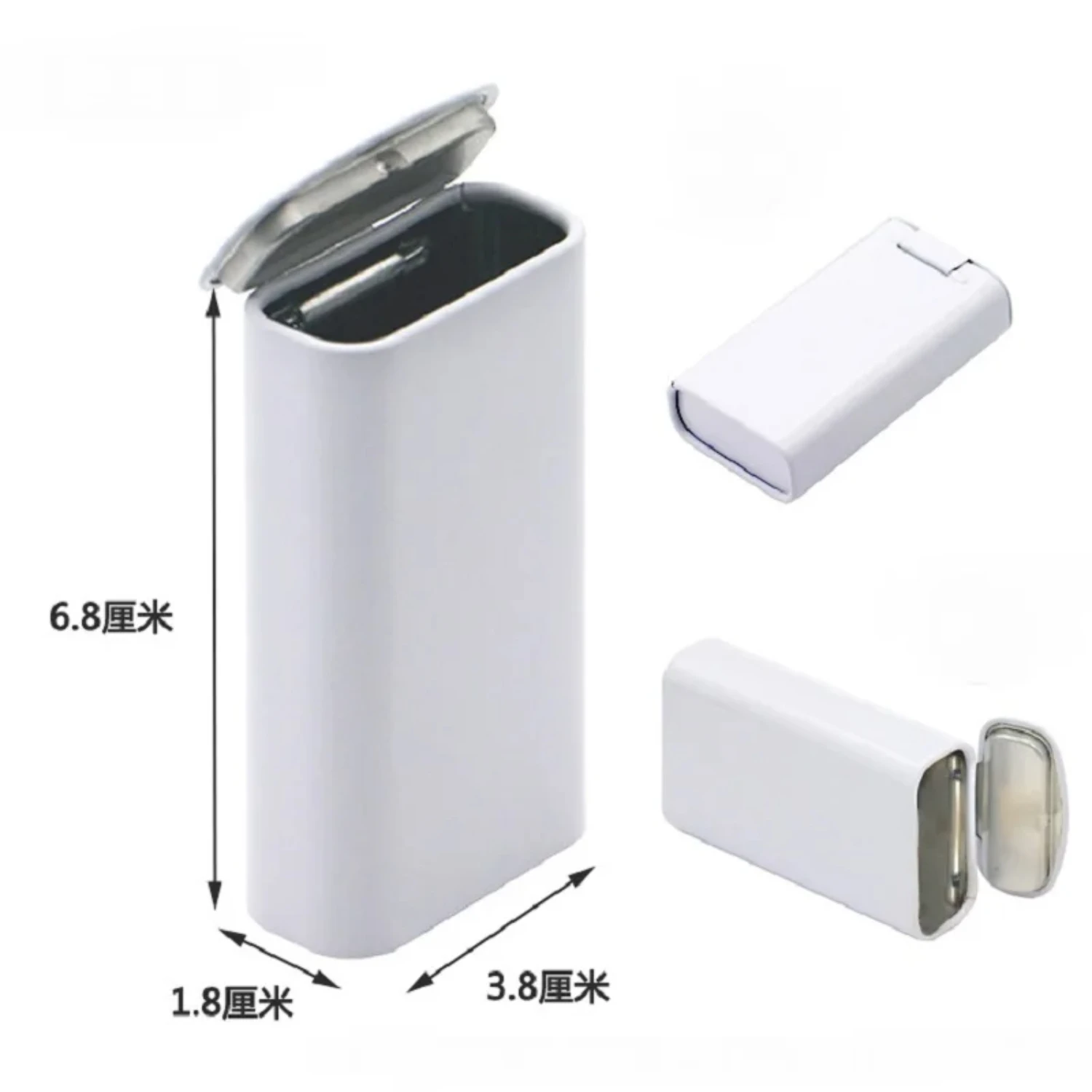 

White Mini Portable Chewing Gum Organizer Box Flip Cover With Lid Small Capsule Medicine Tin Box Candy Packaging Box
