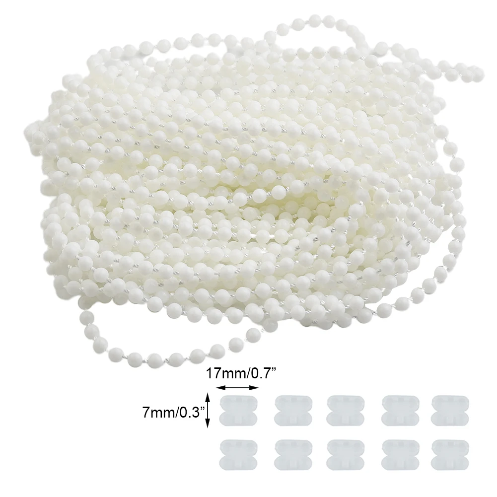 10Meter Roller Blind Ball Chain Curtain Cord Bead Vertical Connection Control Cord With Chain Connectors For Vertical Blinds