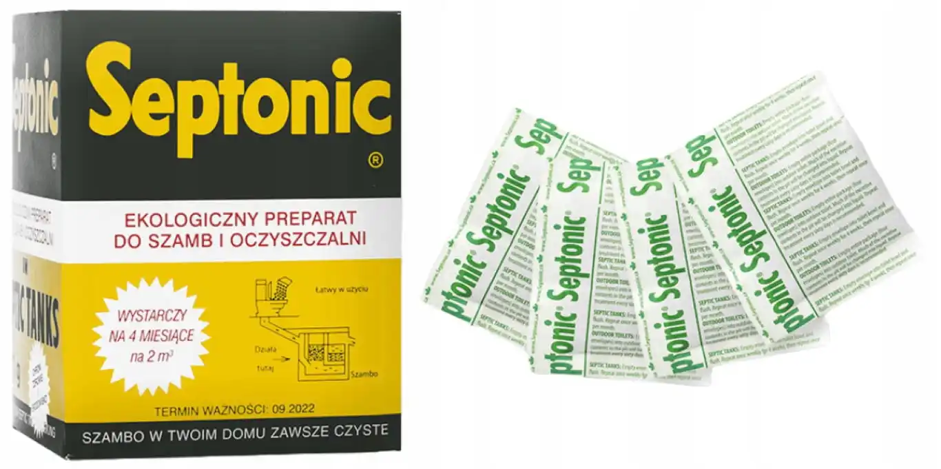 تحضير لخزان الصرف الصحي ومحطة المعالجة المنزلية 71 جرام منشط 4 أكياس