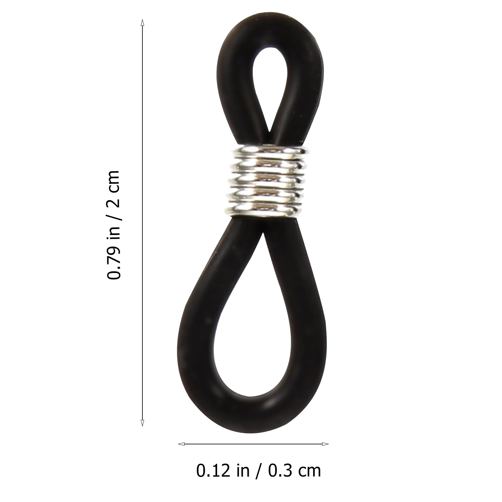 

100Pcs Eyeglass Chain Ends Silicone Adjustable Anti Slip Holders for Glasses Sunglasses Chain Connector Accessories