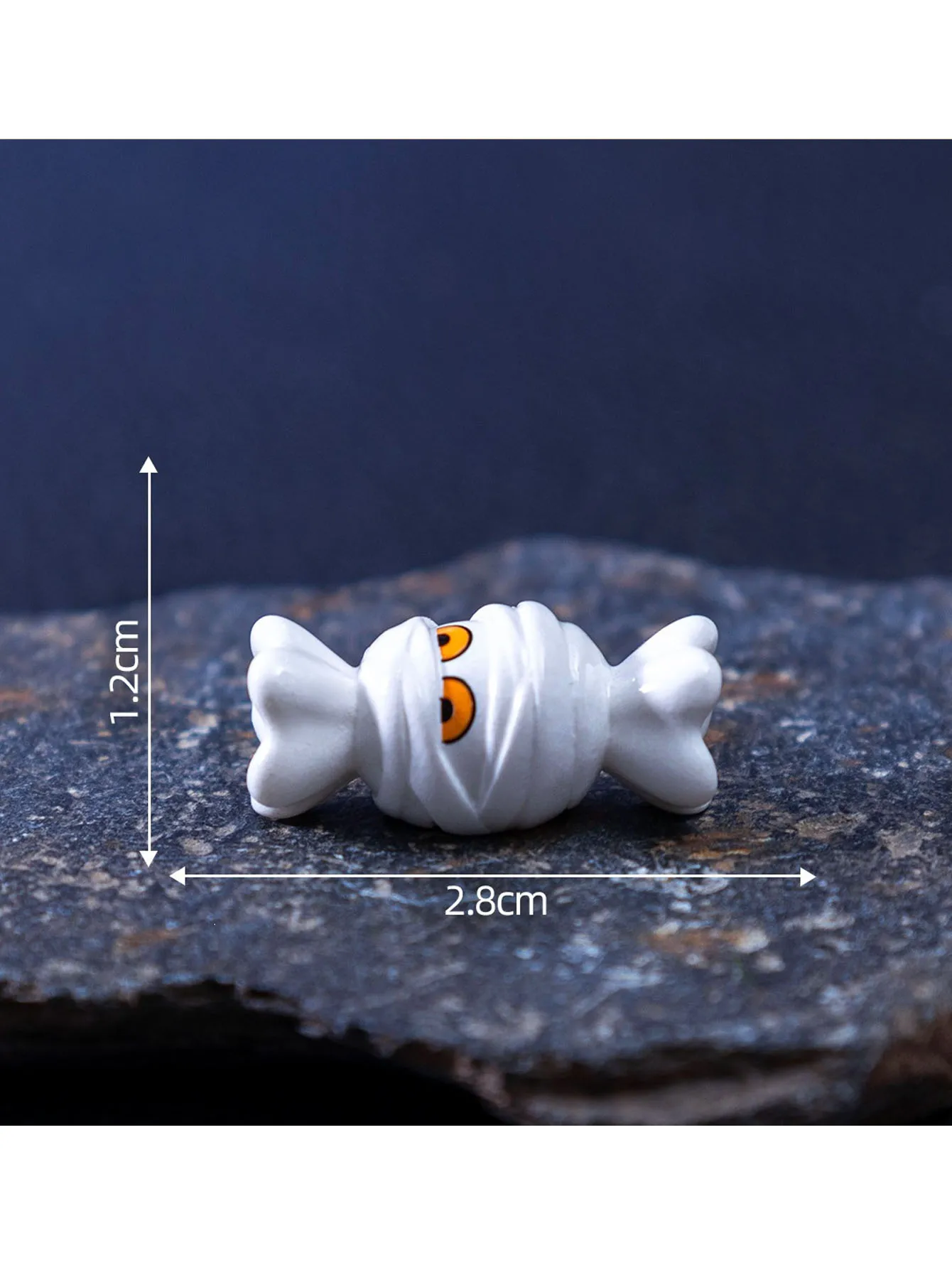 4/8-teiliges Halloween-Minifiguren-Set, Gruselige Harz-Dekorationen mit Kürbissen, Geistern und Totenköpfen für Party, Haus und Gartendekoration – Detail 4