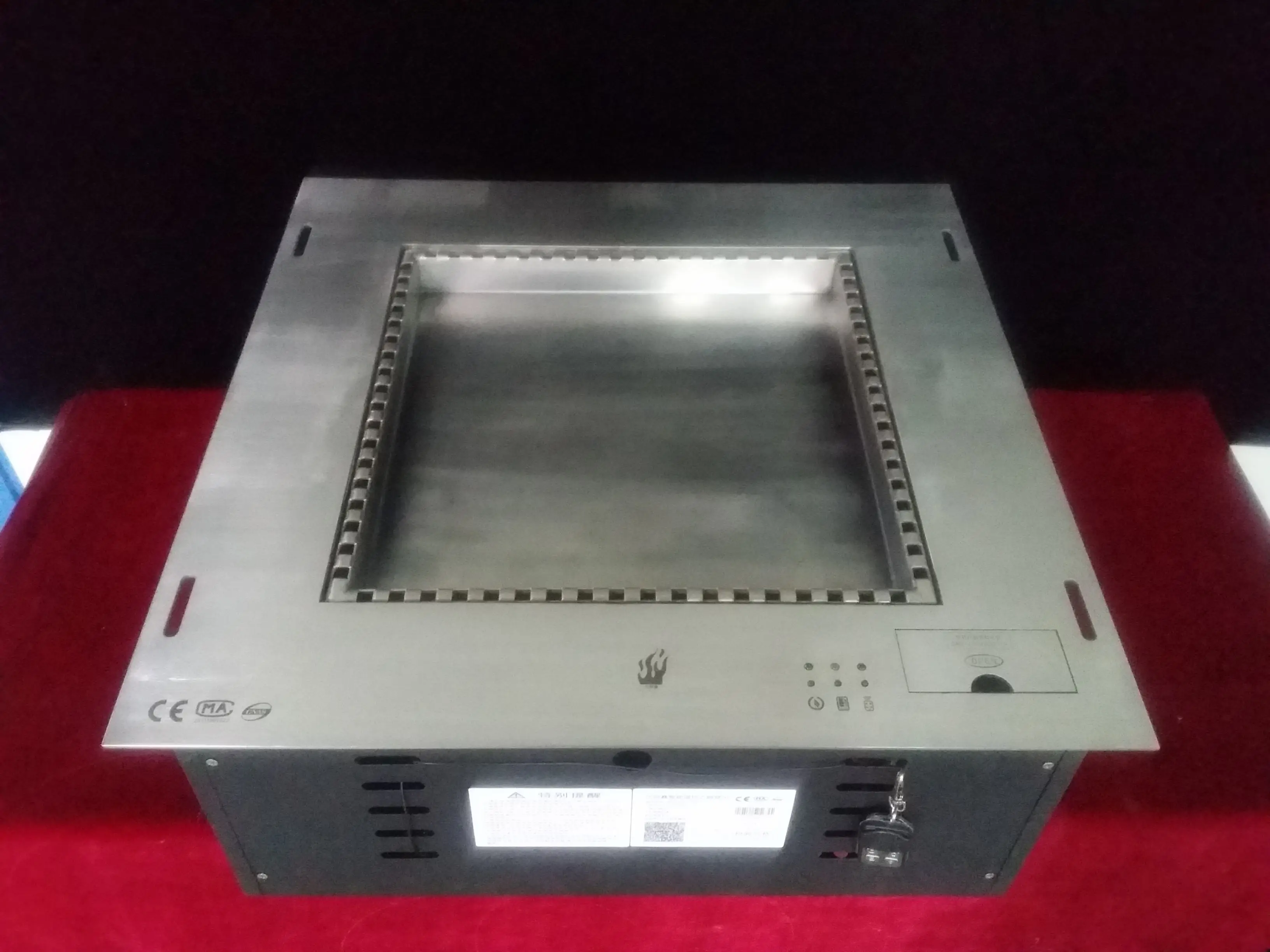 App-Controlled Remote Stainless Steel Insert for Villa Use Heating & Decorative Modern 900mm Electric Ethanol Fireplace - view 4