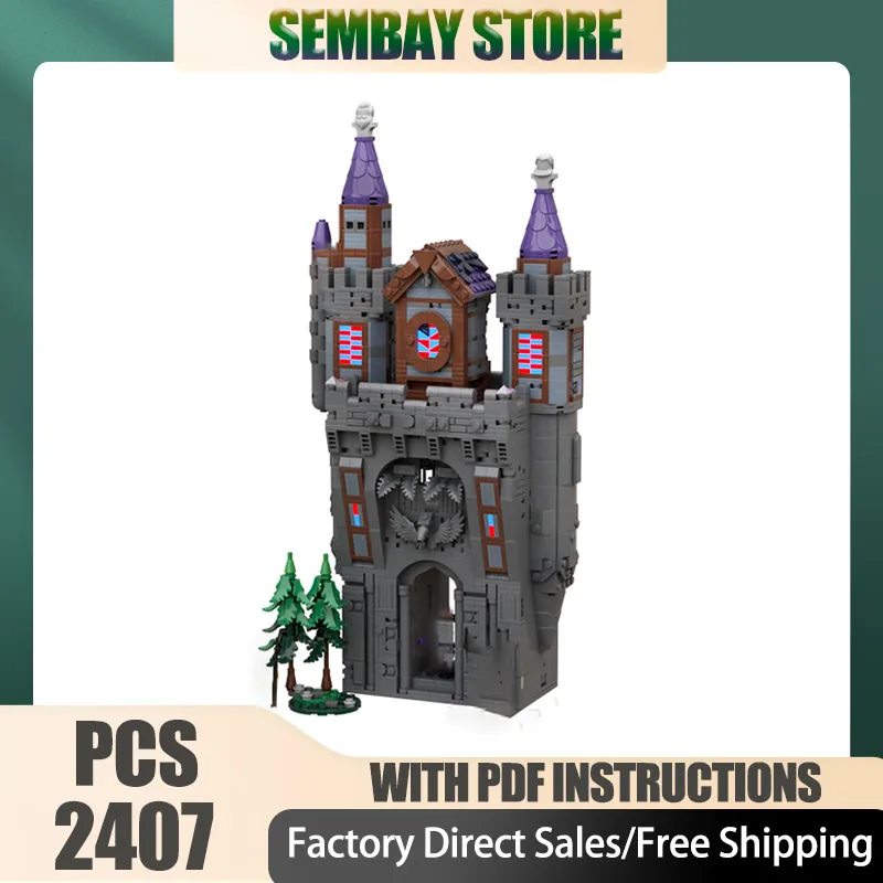

Medieval Castle Model Moc Building Bricks Modular Castle Model Technology Blocks Christmas DIY Toy Construction Gifts