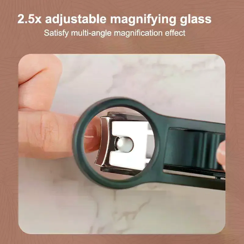 Creative Magnifying Glass Nail Clippers Anti Splash Nail Clippers Individually Fitted Nail Clippers