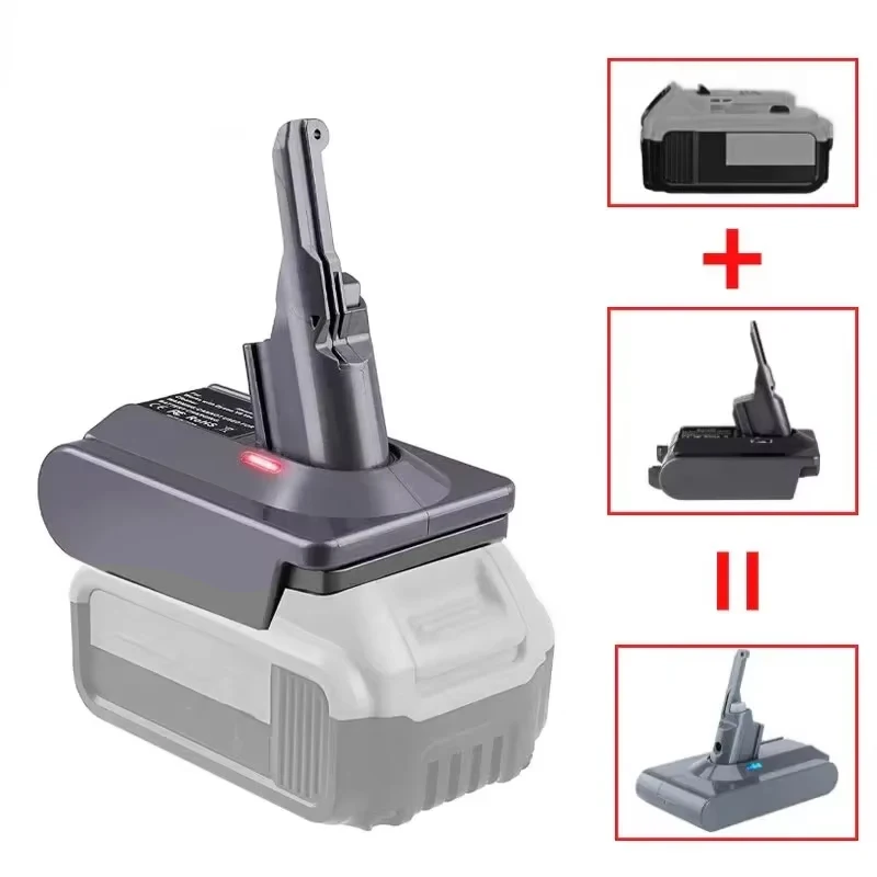 Battery Adapter Converter For Makita/Dewalt/Milwaukee/Bosch/Ryobi 18V Li-ion Battery To For Dyson V6 V7 V8 Animal Vacuum Cleaner