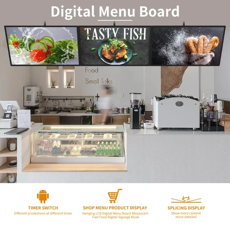 12 Years Factory Wholesale High Quality 21.5'' Advertising Player Screen Video Digital Signs Display LCD Digital Restaurant Menu