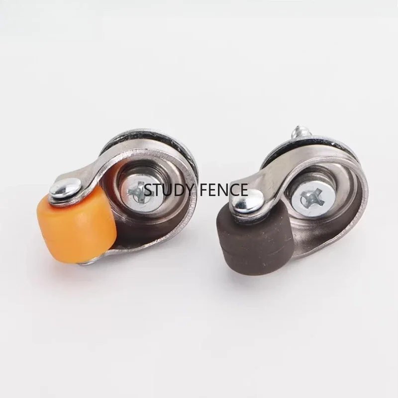 8PCS Mini Silent Scroll Wheel Handcart Mobile Pulley Mini Universal Wheel Furniture Universal Casters Household Accessories