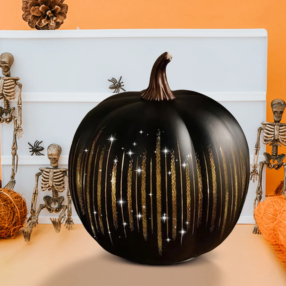ライトアップハロウィンカボチャオーナメント装飾トゥインクルLEDカボチャライト樹脂カボチャランプハロウィンパーティー家の装飾用