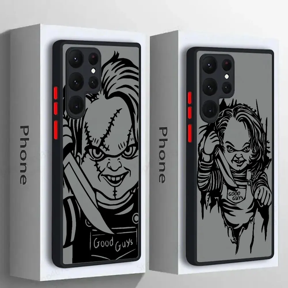

Chucky Good Guys S25 Ultra Case For Samsung Galaxy S25 S24 S23 S21 S20 FE S22 Plus 5G Note 10 20 Ultra Matte Phone Cover Chuckys