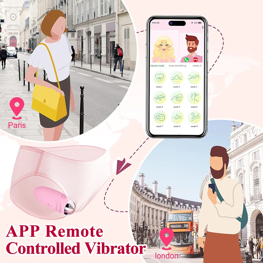 Bluetooth App Mini Bullet Vibrator for Women Clit Stimulator Wireless Remote Pantie Vibrating Love Egg Female Sex Toy for Adults