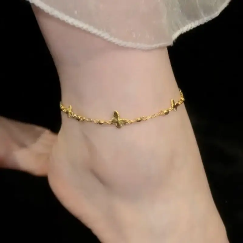 Butterfly Extended Anklet for Women Fade Resistant Light Luxury High Sense Versatile Elegant Delicate Foot Chain Premium Gifts