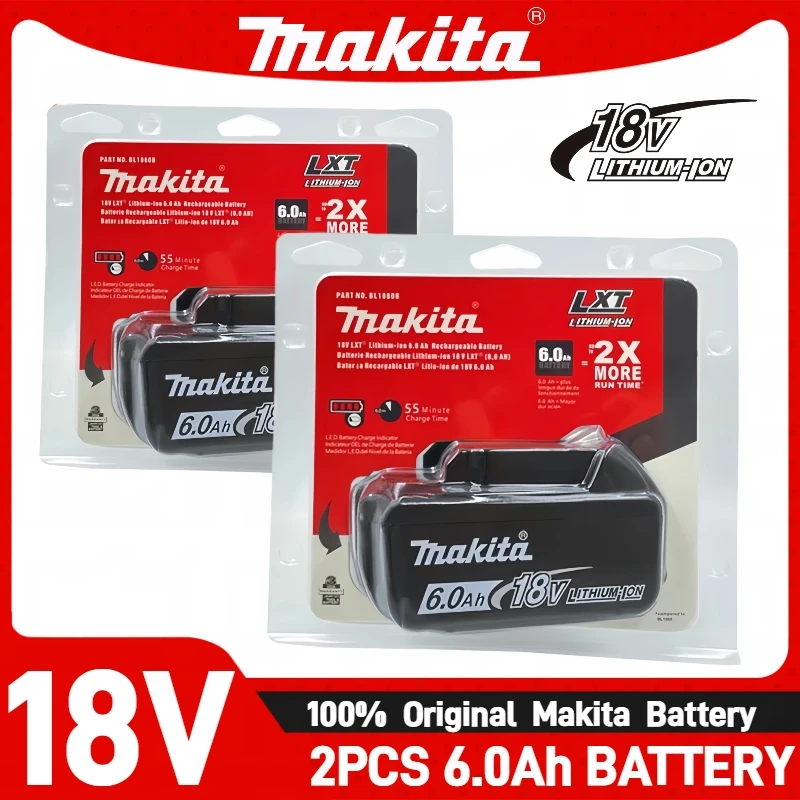 

Original Makita 18V battery, 6.0Ah lithium-ion battery,for Makita DGA504 DTW700 DHP487 DTD173 DJV182 Makita power tool battery