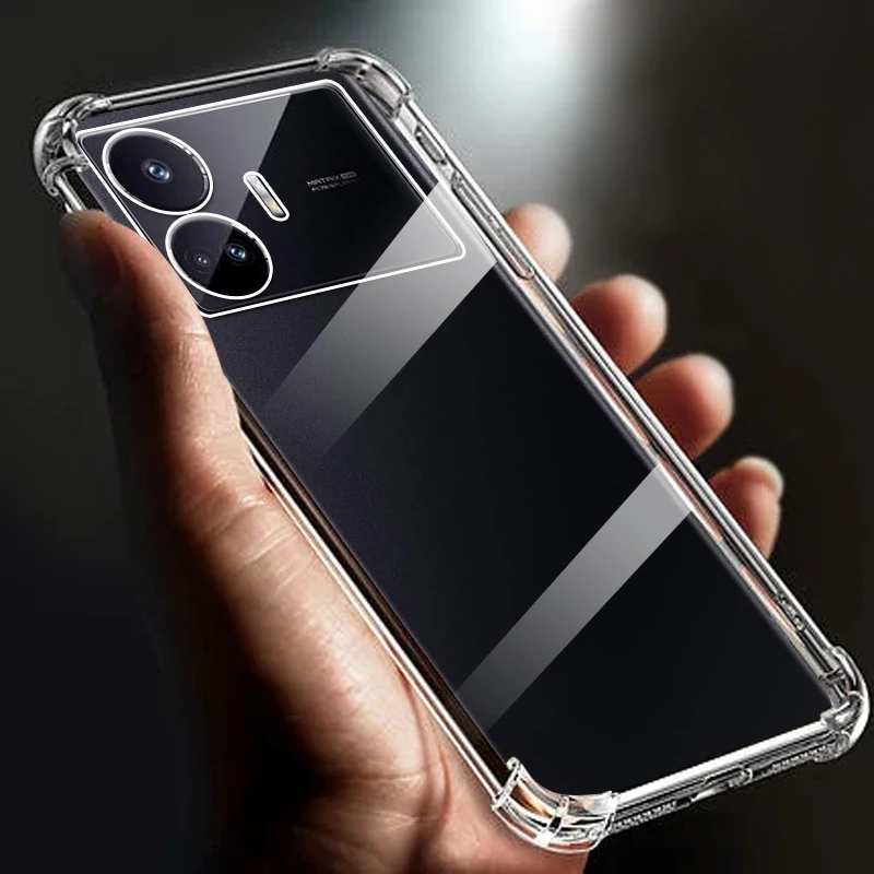 

Thickened Airbag Shockproof Clear Soft Tpu Phone Case RMX3700 100W For Realme GT Neo5 SE case 5G Transparent Back Cover 6.74"