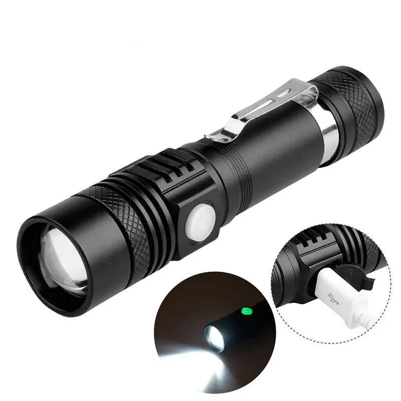 

Usb Rechargeable T6 Strong Light Long Distance Zoom Battery Reminder Flashlight Фонарик Linterna Latarka 손전등 Torch 랜턴Warsun كشاف