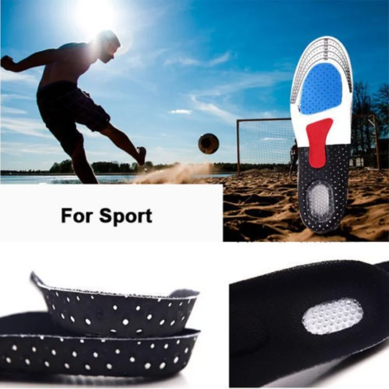 Unisex Silicone Sport Insoles Orthotic Arch Support Sport Shoe Pad Running Gel Insoles Insert Cushion for Walking,Running Hiking