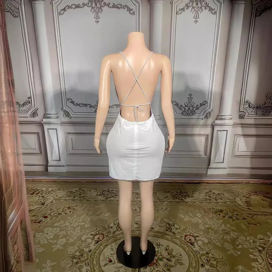 Одежда для дня рождения Diamond Performance Одежда Tube Top Подтяжки без рукавов Золотые линзы Холтер Золотой Тонкий Сексуальный Вечерняя панель실сно 四 охра изменений изменений
