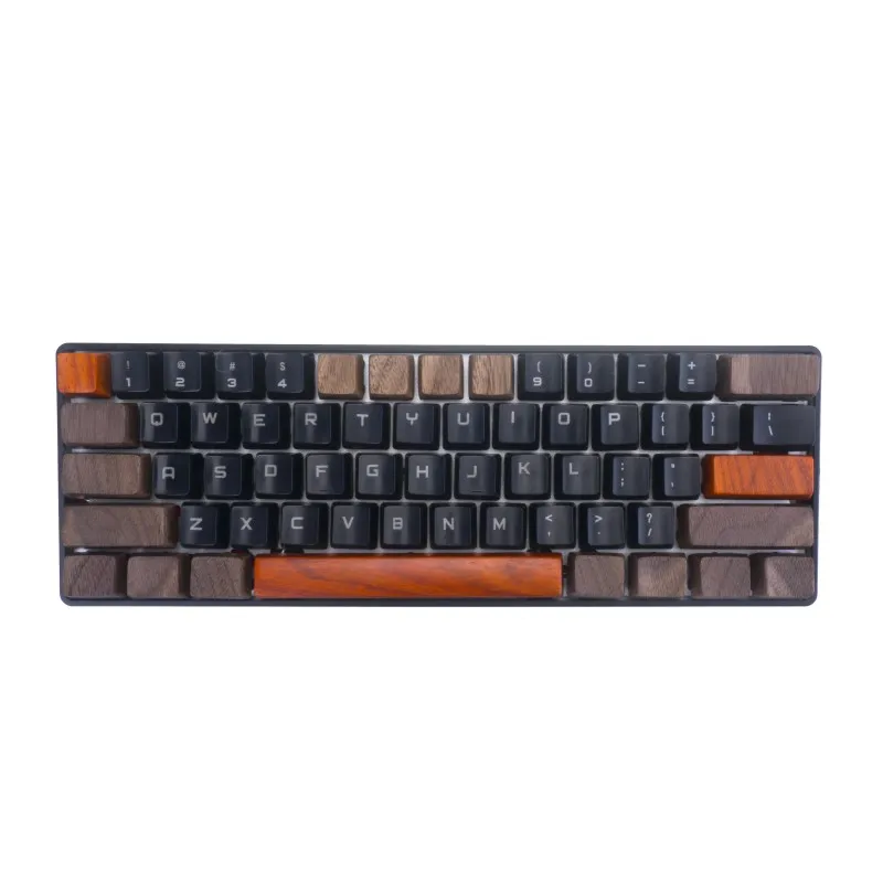 Kashcy ahşap mekanik klavye için klavye ceviz masif ahşap keycaps boşluklu Esc kiraz mx OEM