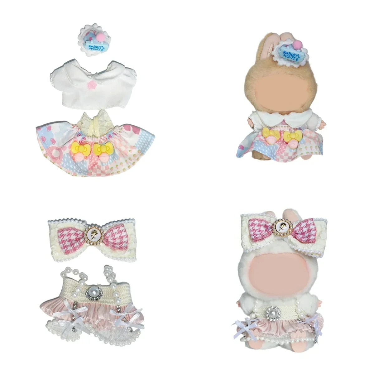 

Одежда для кукол Labubu, модные комбинезоны, Labubu Idol V1 V2, аксессуары для одежды для кукол, 15/15 см, плюшевая кукла, универсальная