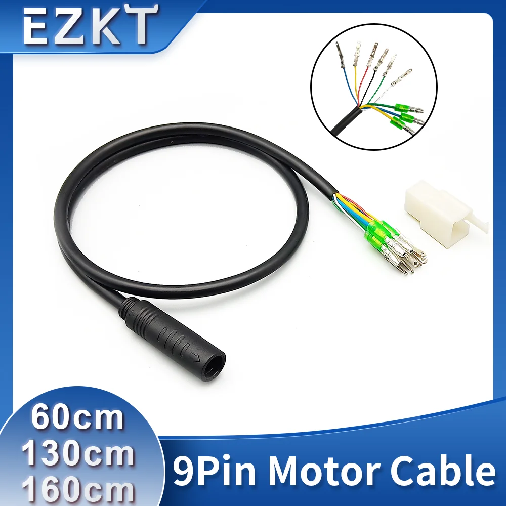 

Ebike Julet 9Pin 60/130/160 cm Hub Motor Extension Cable Conversion Cable for Electric Bicycle Accessories