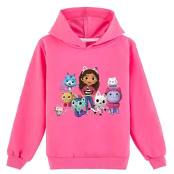 Anime Gabby Dool house Productos Kinder Langarm Mäntel Baby Mädchen Cartoon Gabbys Katzen Sweatshirt Teenager Jungen lässige Oberbekleidung