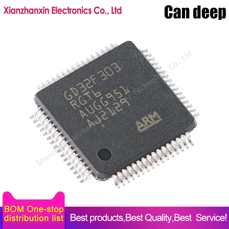 1~5PCS/LOT GD32F303RGT6 GD32F303 303RGT6 LQFP-64 Micro controller