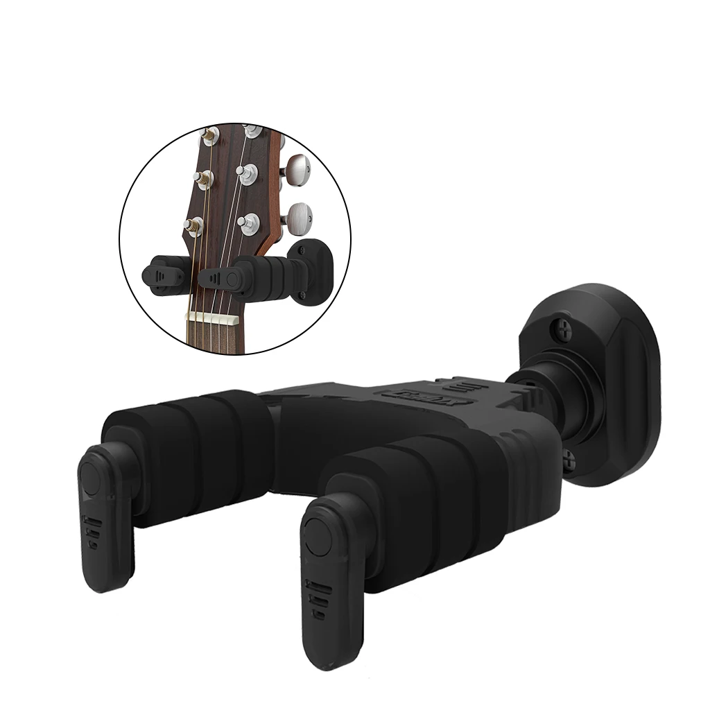 Guitar Wall Mount Bracket Holder LED Light Guitar Hanger Auto Lock Guitar Hanger For Guitar Bass Banjo Mandolin