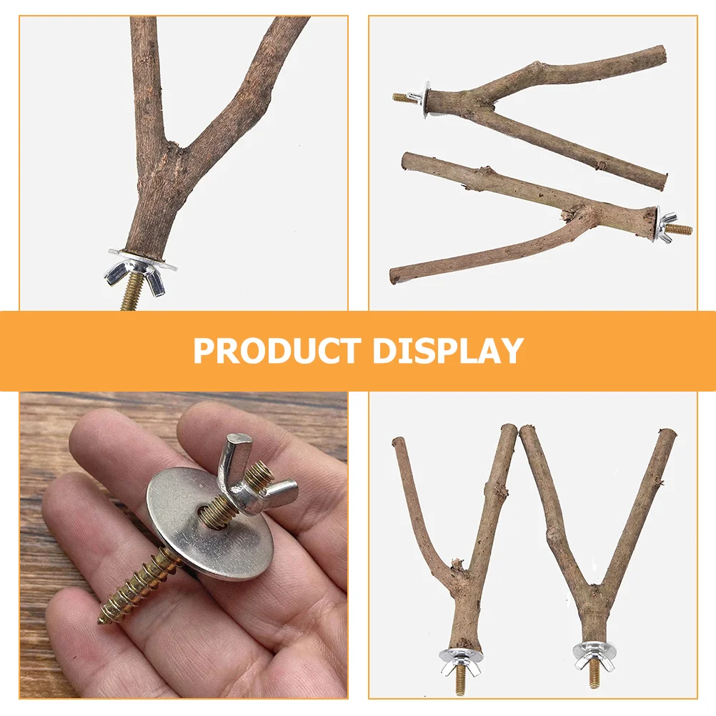 Bird Cage Screw Perch Stand Holder Screws Fixing Birdcage Parrot Hamster Branches Nuts Platform Hanger Furniture Bolts Supplies