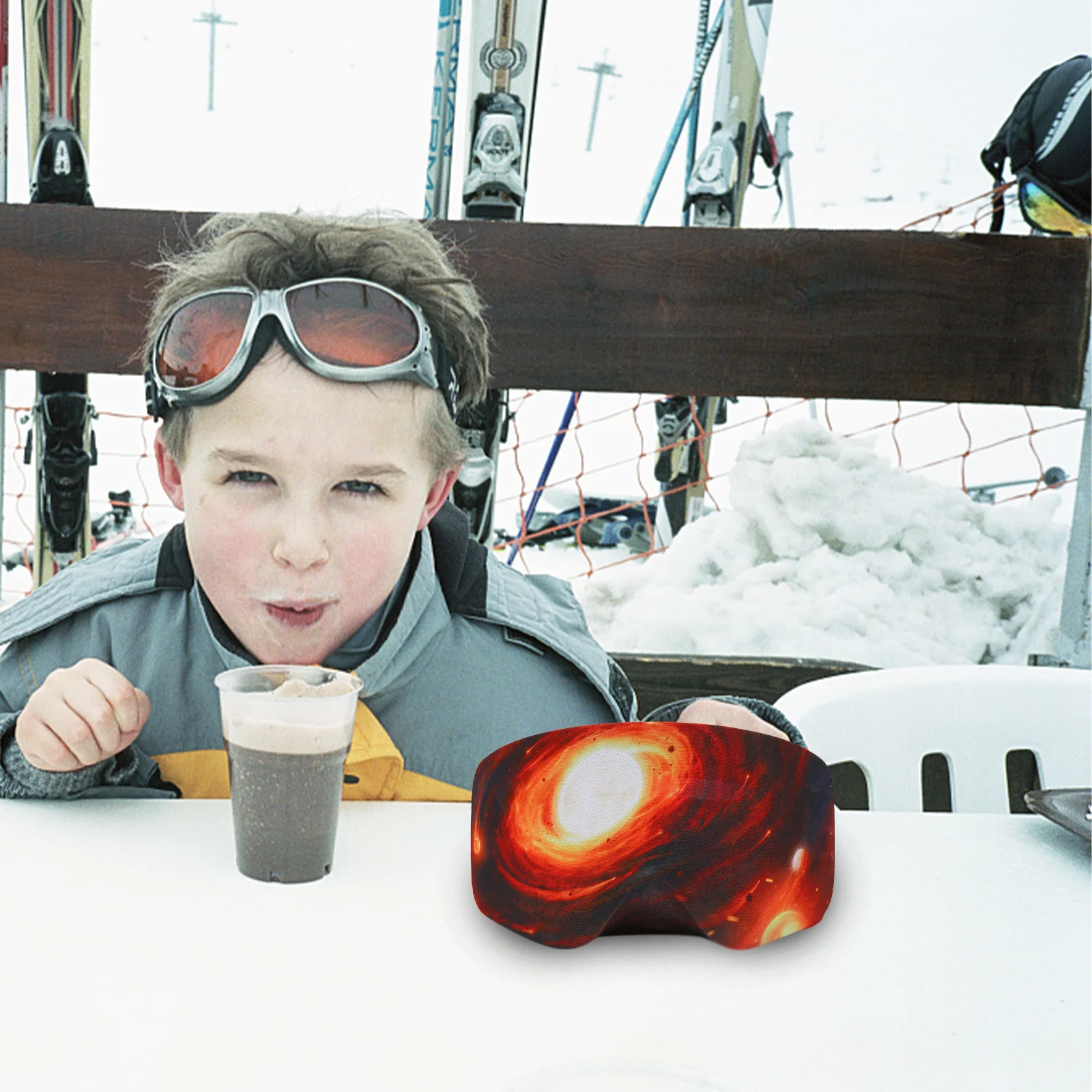 Penutup kacamata Ski penutup kacamata pelindung lengan kacamata elastis kaus kaki kacamata Snowboarding pelindung kacamata perlengkapan pelindung olahraga melar