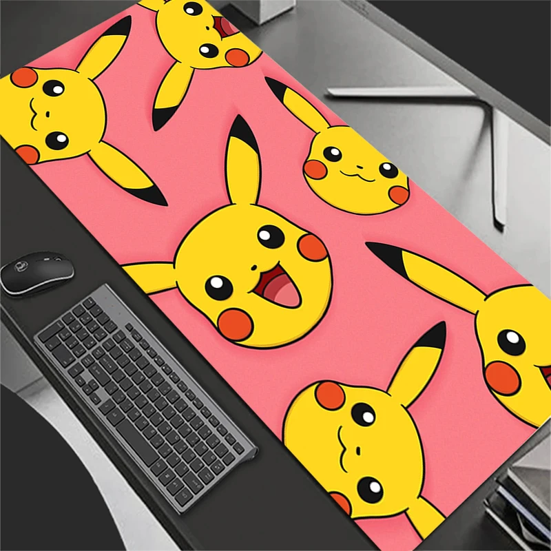 Large E-sports Mouse Pad Smooth Flexible Rubber XXL Gamer PC Computer Keyboard Office Laptop Kawaii P-Pokemons Snorlax Mosuepad