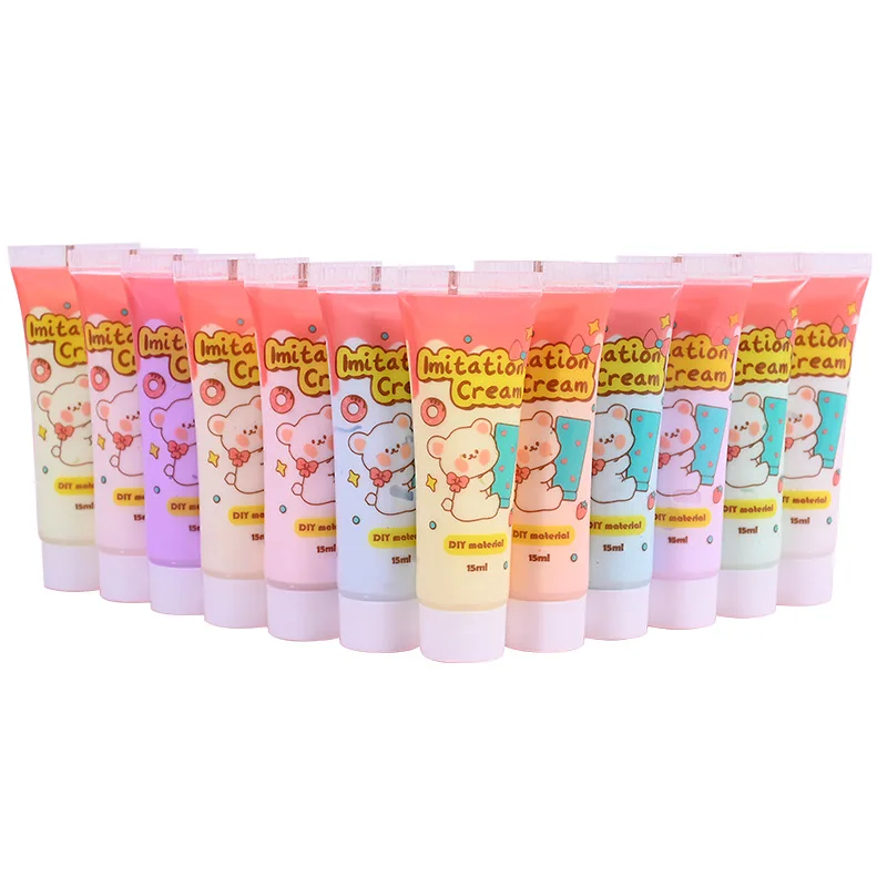 12pcs Cream Glue Handmade DIY Making Simulation Cream Homemade Mobile Phone Case Accessories Materials