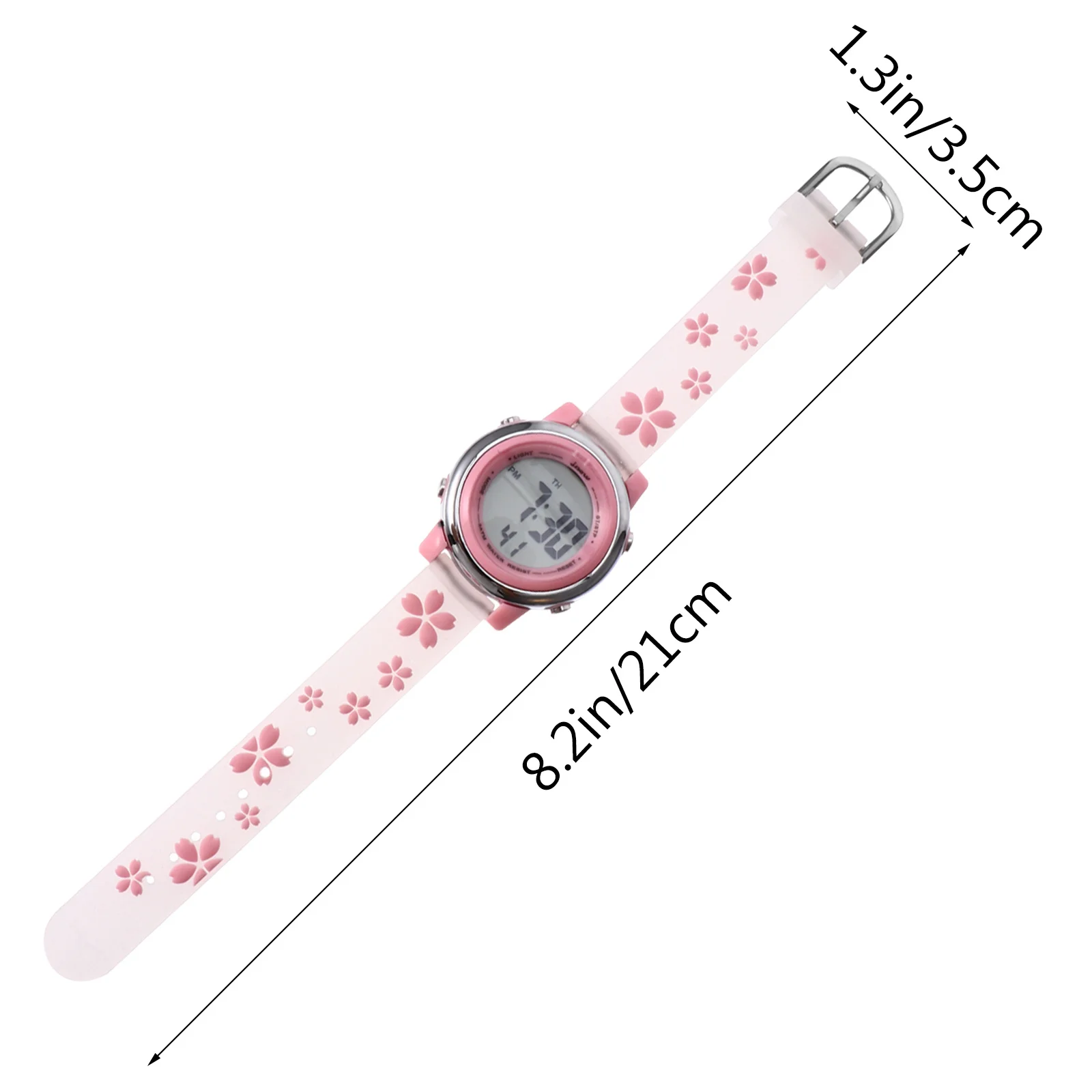 1Pcs Waterproof Digital Watch Cartoon Flower Pattern Electronic Wristwatch Comfortable Durable Lovely Gift