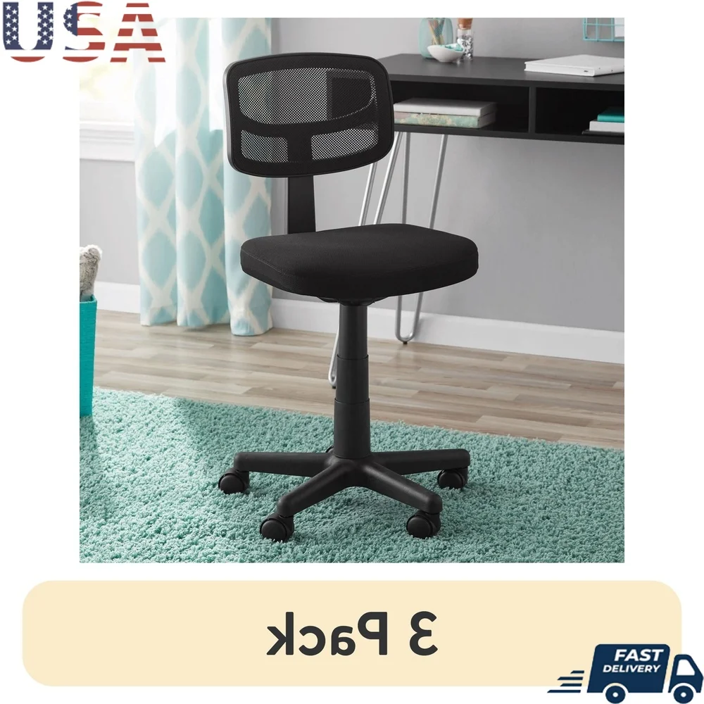 

3 Pack Mesh Task Chair High Back Adjustable Office Chairs Comfortable Padded Seat Durable Mobility Student Home Office Furniture