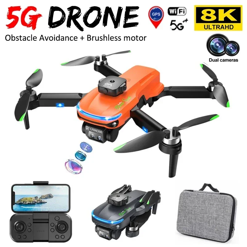 

S118 Drone Professional 8K ESC Drone With Dual Camera Brushless Motor Obstacle Avoidance Foldable RC Quadcopter Toys