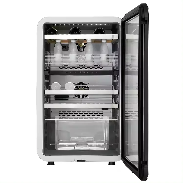 VI50RDT Bar Refrigerator Wine Beer Refrigerator Dual Zone Compressor Wine Cooler Electric Fan Cooling