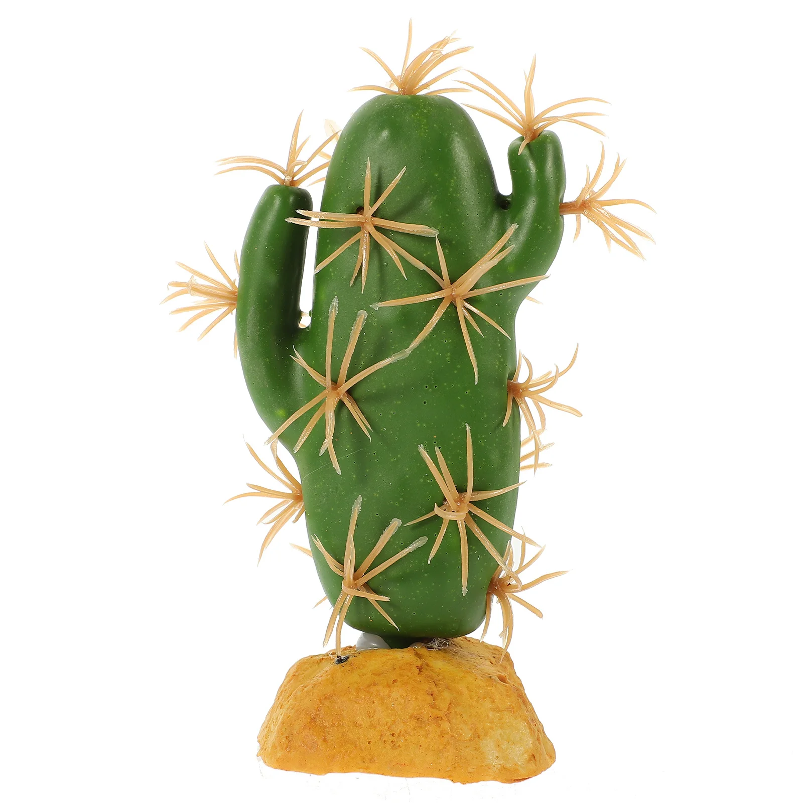 

Artificial Plant Decor For Reptile Tank Simulation Cactus Ornament Habitat Accessories Fake Plants Decorative Resin