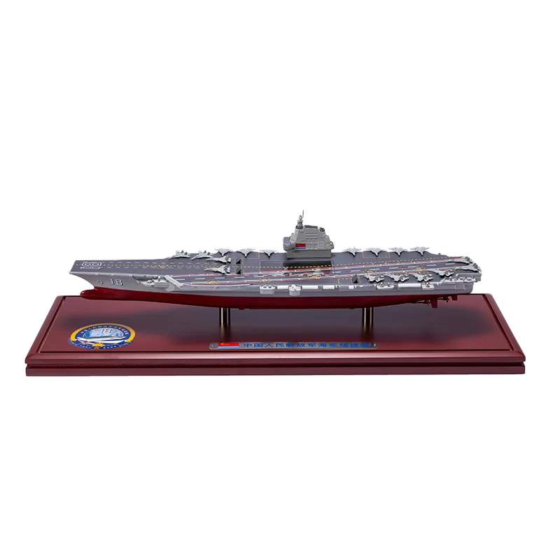 Fujian Aircraft Carrier Modelo de Simulação Navio de Guerra Porta-aviões, ornamentos acabados, Brinquedos Presentes, 1:700 Liga 003