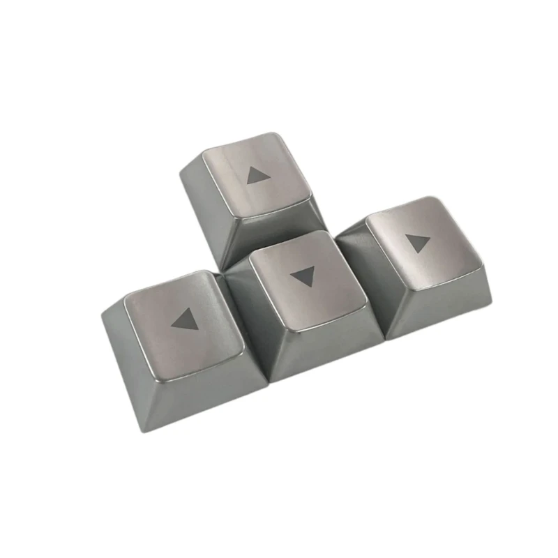 Zinc Alloy Metal Keycaps Light Etched Customization Keycap for Mechanical Keyboards WASD Directions Keycaps