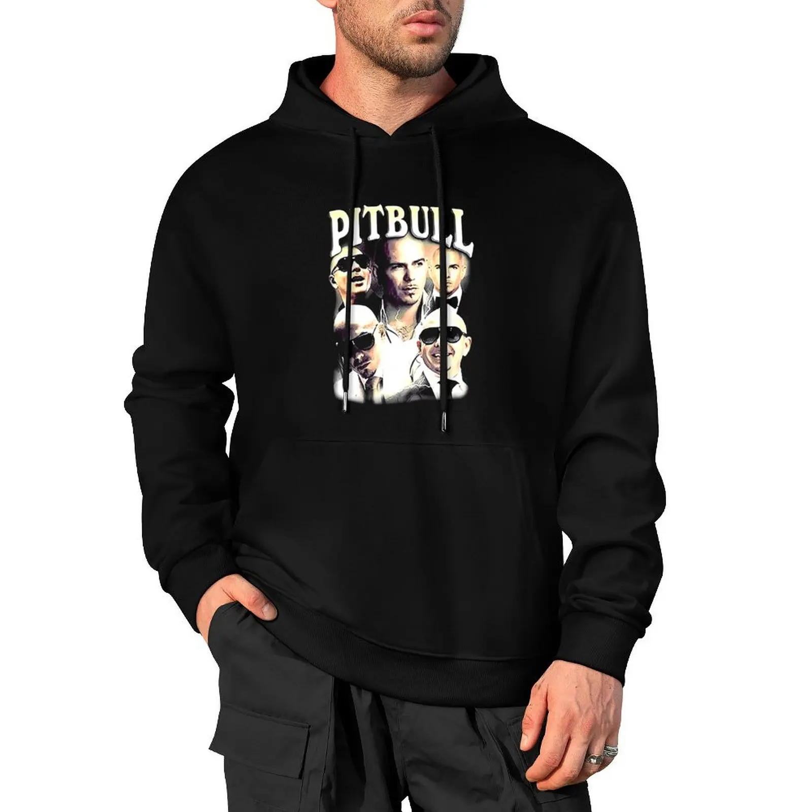 

Pitbull Mr.Worldwide Vintage Pullover Hoodie men clothing fashion men korean autumn clothes hoodies for men