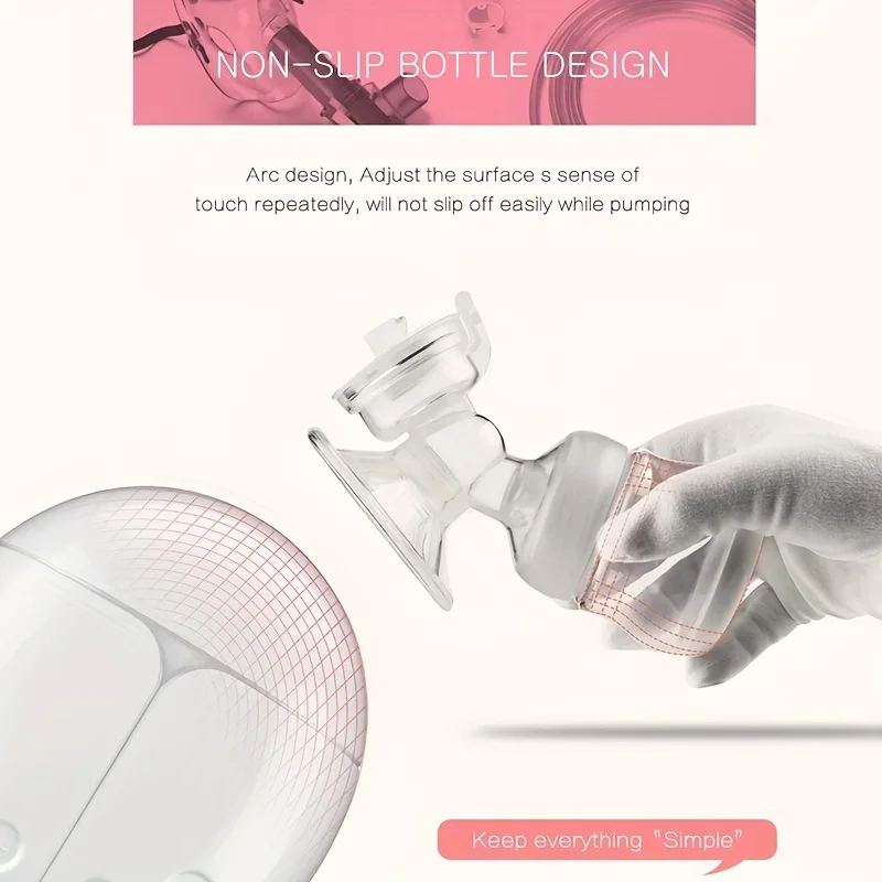 ZIMEITU Double Electric Breast Pumps Powerful Nipple Suction USB Electric Breast Pump with Baby Milk Bottle Cold Heat Pad Nippl